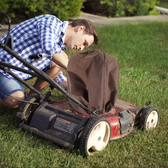 BESTYASH Universal Riding Mower Cover Coffee Color with Dustproof Sunshade Design