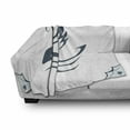 thumbnail image 3 of Swan Soft Flannel Fleece Throw Blanket, Digital Monochrome Swan Shaped Illustration with Curves and Heart Shape Fauna, Cozy Plush for Indoor and Outdoor Use, 50" x 60", White Teal, by Ambesonne, 3 of 6