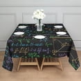 thumbnail image 3 of Math Equations Physics Formulas Black Pattern Square Tablecloth,Waterproof Square Table Cover,Wipeable Spillproof Washable Table Cover for Home Kitchen Party Decor 60"x60"(152x152cm), 3 of 6