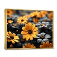 thumbnail image 2 of Designart "Sunny Marigold Photography Yellow and Grey Flowers" Floral Floater Framed Wall Art Print, 2 of 7
