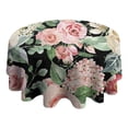 thumbnail image 4 of Pioneer Flower Floral Print Pattern Round Tablecloth 60"x60",Wrinkle Wipeable Table Cloth for Kitchen Dining Room Picnic Patio Party, 4 of 6