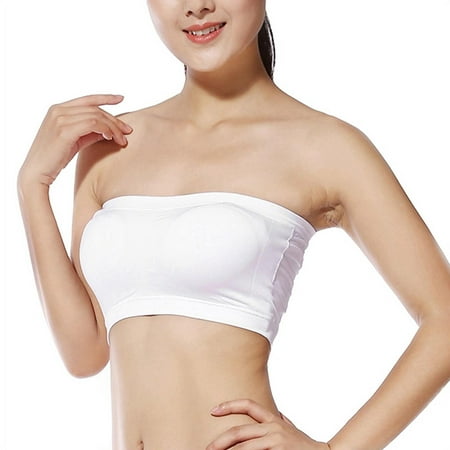

Women s Bandeau Strapless Bralette Seamless Stretch Sport Tube Top