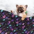 thumbnail image 3 of Pofeuu Colorful Guitar Print Puppy Blanket,Dog Blankets,Pet Blanket Cozy Cat Blankets for Indoor Cats, Fuzzy Pet Blanket for Kitten Doggy Dog Blankets-Small, 3 of 8