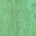 thumbnail image 1 of Ahgly Company Machine Washable Indoor Square Solid Turquoise Blue Modern Area Rugs, 4' Square, 1 of 4
