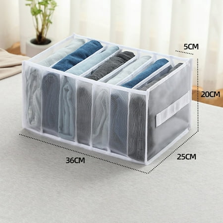 

Jeans Storage Box Closet Organizer Clothing Separation Box Pants Drawer Divider Storage Underwear Bra Organizer