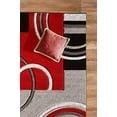 thumbnail image 4 of GLORY RUGS Area Rug Modern Soft Hand Carved Contemporary Floor Carpet with Premium Fluffy Texture for Indoor Living Dining Room and Bedroom Area (4x6, Red), 4 of 6