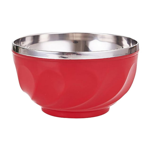 fheaev Bol en Acier Inoxydable 304 pour Enfants à Double Couche Originalité Bol Sammy Bol à Soupe Bol à Souper Bol à Riz Isolé Bol Coloré pour la Maison