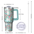 thumbnail image 2 of OBREWU Bichon Dog Blue Florals Tumbler with Handle and Lid,Bichon Dog Blue Florals 40oz Double Wall Vacuum Insulated Tumbler,Cups Gift for Women and Men, 2 of 7