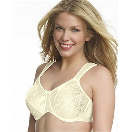 

Bali 3562 Satin Tracings Underwire Minimizer Bra Size 40DDD Vanilla Ivory