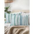 thumbnail image 3 of Outdoor Pillows Waterproof, Teal Blue Stripe Bedding Throw Pillows with Insert for Couch Sofa Bed, Modern Abstract Ombre Geometric Lines 12x20 Inch Pillowcases Decorative Patio Pillow Set of 1, 3 of 8
