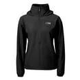 thumbnail image 2 of Women's Cutter & Buck Black Seattle Seahawks Charter Eco Recycled Half-Zip Hoodie Anorak Jacket, 2 of 3