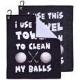 thumbnail image 1 of 2 Pcs Golf Towels Womens Golf Towel Golf Bag Towel Golfs Ball Cleaners Golf Towels For Men Women, 1 of 5