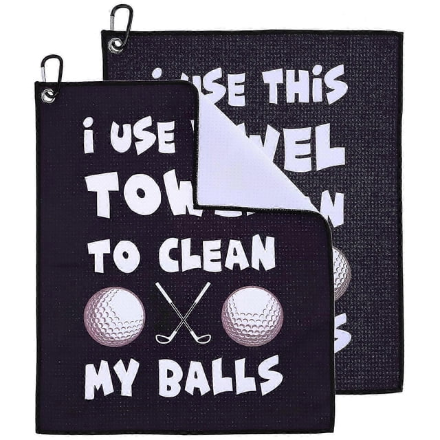 2 Pcs Golf Towels Womens Golf Towel Golf Bag Towel Golfs Ball Cleaners Golf Towels For Men Women