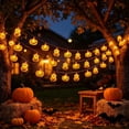 thumbnail image 6 of Spooky Double Pumpkin String Lights, Warm White LED Halloween Lighting, Battery Operated Waterproof Light Strings, Lights for Indoor Outdoor Yard Halloween Party (59in 10 Lights), 6 of 6