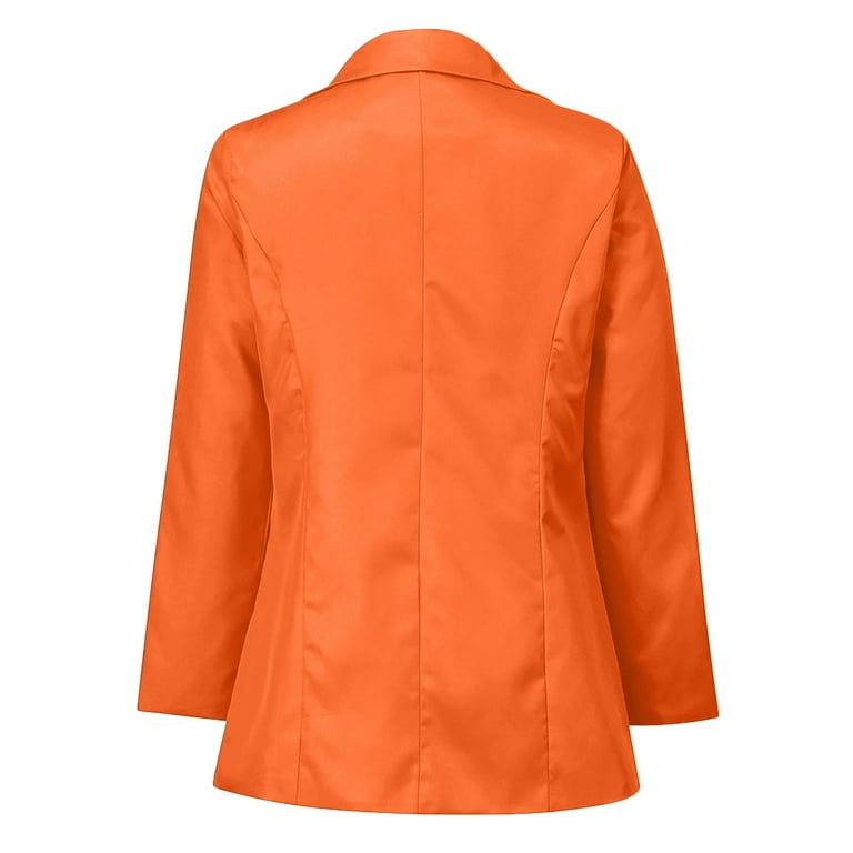 Olyvenn Trendy Small Suit Jacket Blazer for Women Lapel Collar Womens Suit Button Open Front Casual Blazer Set Long Sleeve Blazer Jackets Solid Slim