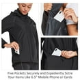 thumbnail image 7 of BALEAF Women' Cycling Running Rain Jackets Waterproof Hiking Wind Breakers Golf Lightweight Packable Reflective Black Size L, 7 of 7