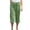Green, variant on biudgviw Capri Pants for Women Elastic High Waisted Tie Front Plus Size Cropped Casual Pants Summer Loose Trousers