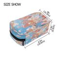 thumbnail image 3 of BZSMCE Makeup and Cosmetic Bag Women Simple Cherry Blossoms Pattern Square Cosmetic Bag, 3 of 6