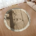 thumbnail image 4 of Soft Jute Area Rug Braided Area Rug Jute Rug Tassel Design for Study Throw Rug Floor Mat 80cm, 4 of 9