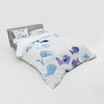 thumbnail image 3 of Ambesonne Animal Bedding Set 3 Pcs, Watercolor Fishes, Twin, Pale Blue Mauve Blue, 3 of 3