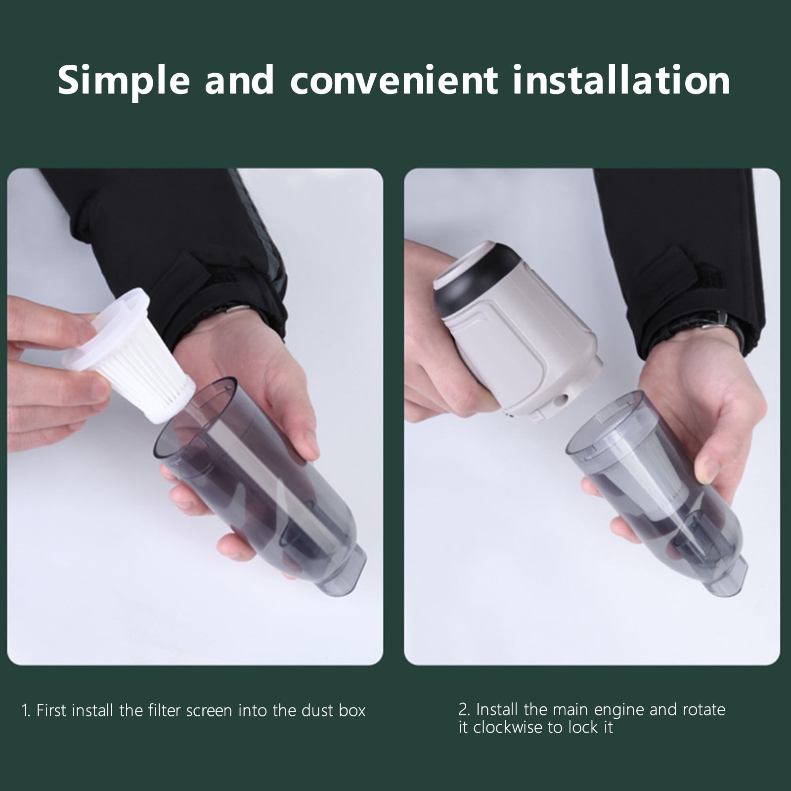 HBBKVI Handheld Vacuum Cleaner, Car Vacuum Cleaner, Portable Vacuum Cleaner, Dry/Wet Handheld Vacuum Cleaner