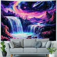 thumbnail image 4 of BCIIG Galaxy Tapestry Trippy Planet Tapestry  Reactive Waterfall Landscape Tapestry Fantasy Mountain Wave Wall Tapestry Mysterious Neon Plants Wall Hanging for Room 40x60inch, 4 of 6