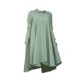 thumbnail image 2 of Neinkie Women's Oversized Linen Shirts Blouses Tops Long Sleeve High Low Button Up Shirts, 2 of 7