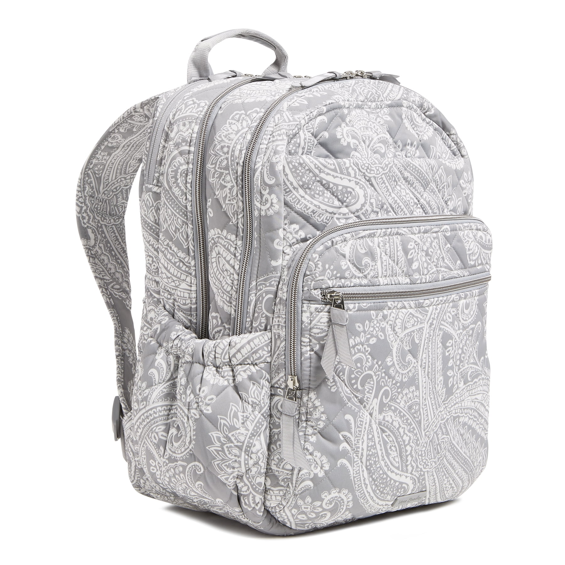 Vera Bradley Women's Performance Twill XL Campus Backpack Cloud Gray Paisley