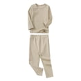 thumbnail image 3 of WIBACKER Fall Winter Boys and Girls Thermal Underwear Set Kids Cotton Thick Pajamas 2-Piece Pjs Set, 3 of 16