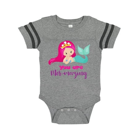 

Inktastic You Are Mermazing Mermaid With Pink Hair Gift Baby Girl Bodysuit