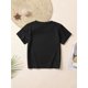 thumbnail image 4 of 1pc comfortable stretch top for boys casual T-shirt printed with BACK T O SCHOOL pattern, short sleeves, round neck, polyester blend, machine washable - perfect for spring/summer outdoor fun, 4 of 7