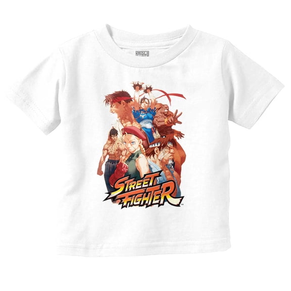 Street Fighter Video Game Players Toddler Kids Crew Neck Graphic T-Shirt Brisco Brands 6M