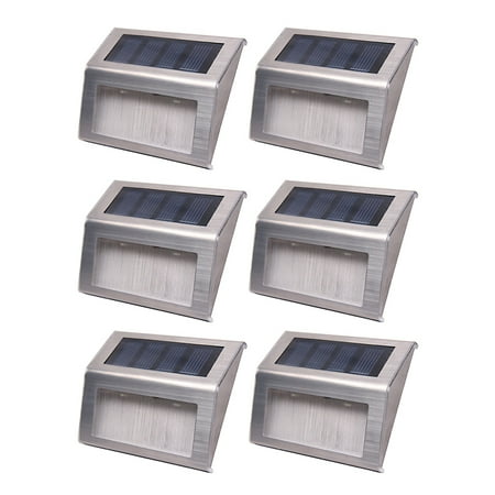 Solar Powered Staircase Step Light 2 Led Wireless Stainless Steel Staircase Step Light 2 Led Wireless