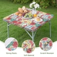 thumbnail image 4 of Pioneer Flower Floral Print Pattern Square Fitted Tablecloth with Elastic Edge,Square Table Cover,Washable Elastic Table Cover for Home Kitchen Party Decor 34"x34", 4 of 6