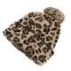thumbnail image 3 of Knitted Hat 1Pcs Khaki Beanie Cap with Leopard Charm for Winter Warmth, 3 of 5