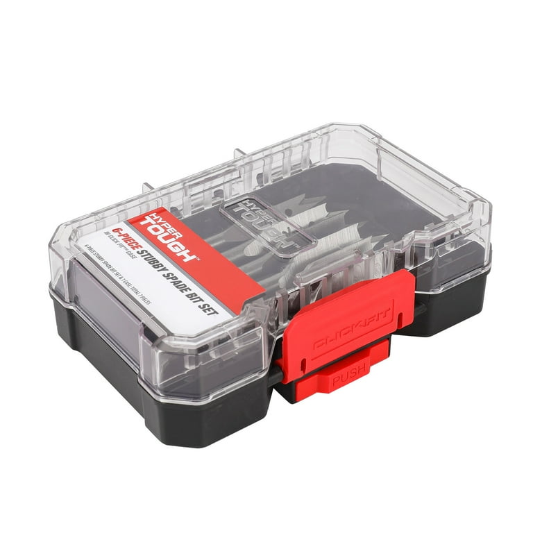 Hyper Tough 6-Piece Spade Drill Bit Set with Quick Connect Hex