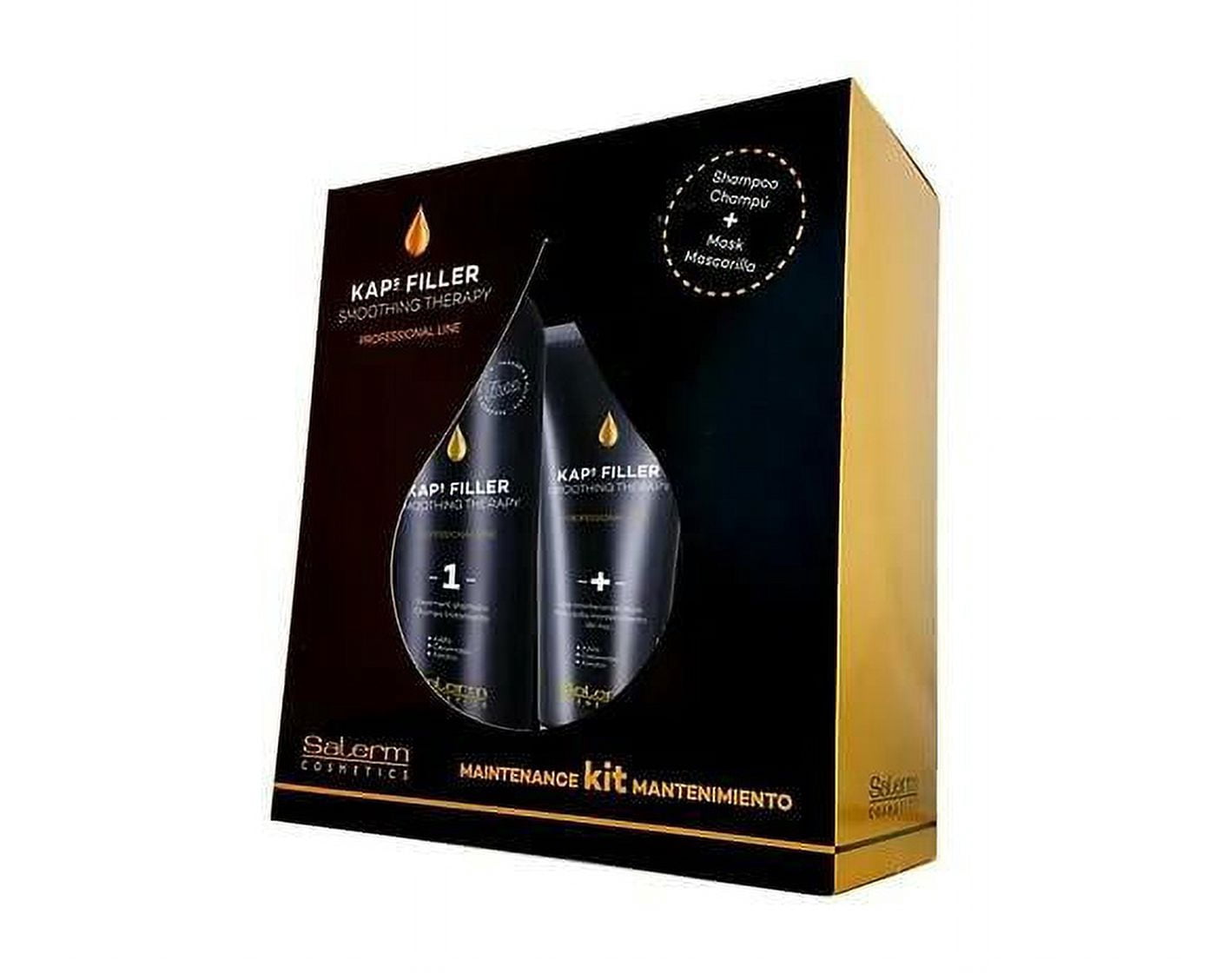 Salerm Kaps Filler Smoothing Therapy Maintenance Kit - Shampoo + Mask Kit