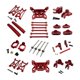thumbnail image 4 of Kit de piezas de actualización de metal para coche RC, repuestos de bricolaje, accesorios de repuesto de alto rendimiento, accesorio profesional para Rojo, 4 of 9
