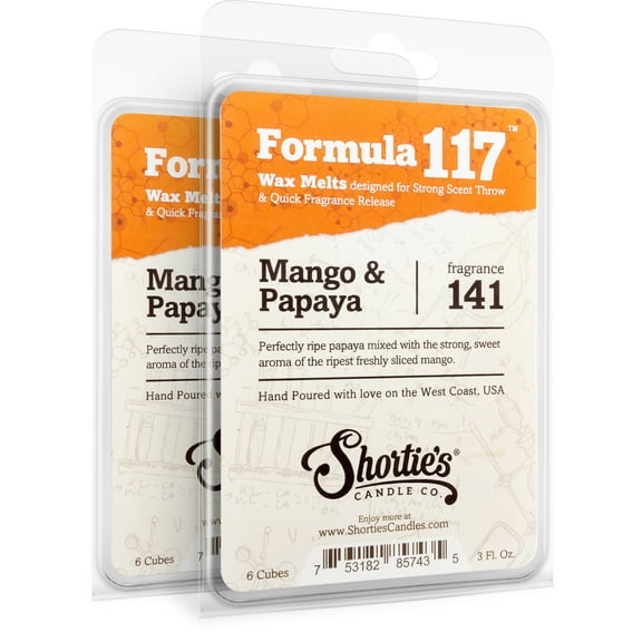 Mango & Papaya Wax Melts Multi Pack - Highly Scented   Natural Oils - Shortie's Candle Company