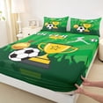 thumbnail image 4 of Erosebridal Cartoon Football Trophy Kids Queen Sheet Sets,Soccer Sport Ball Games Bed Set For Boys 4 Pieces, 4 of 6