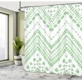 thumbnail image 4 of Ambesonne Chevron Shower Curtain, Aztec Pattern Motif Print, 69"Wx70"L, Pale Green, 4 of 4