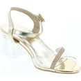 thumbnail image 4 of Forever Womens Sui-08 Lucite Clear Strappy Block Chunky High Heel Open Peep Toe Sandal, 4 of 5