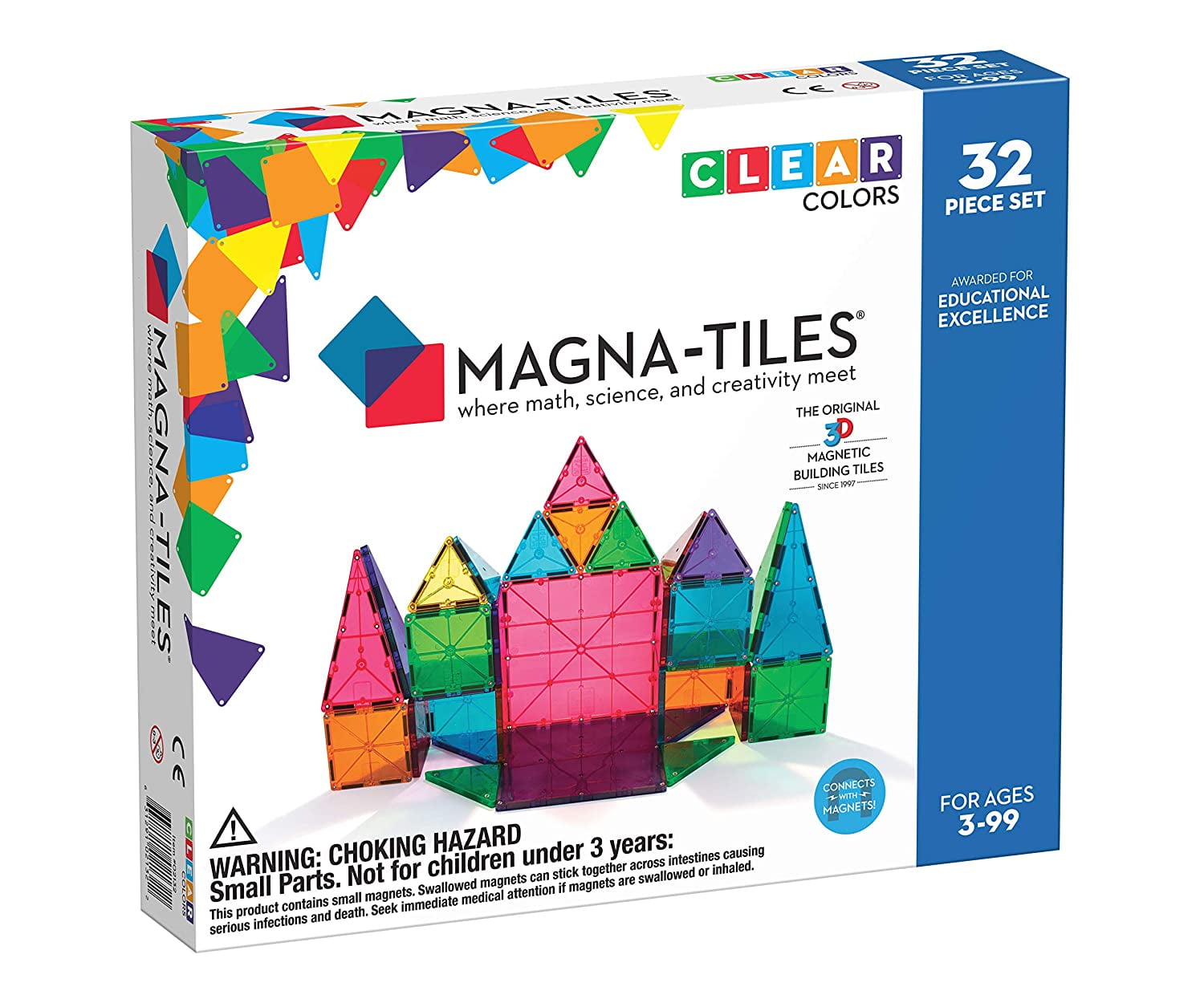 Magna-Tiles 40 Piece Freestyle Set Magnetic Building Creativity Educational 