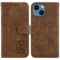 thumbnail image 2 of Compatible with iPhone 14 Plus Embossed Cute Tiger Flip Folio Wallet Case Card Pocket Holder Cover, 2 of 5