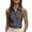 Gray, variant on Women's Sleeveless Button Down Blouse, Solid V Neck Classic Collared Tank Top, Casual Work Office Cotton Linen Shirts S-XXXL
