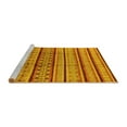 thumbnail image 2 of Ahgly Company Machine Washable Indoor Square Solid Yellow Modern Area Rugs, 6' Square, 2 of 4