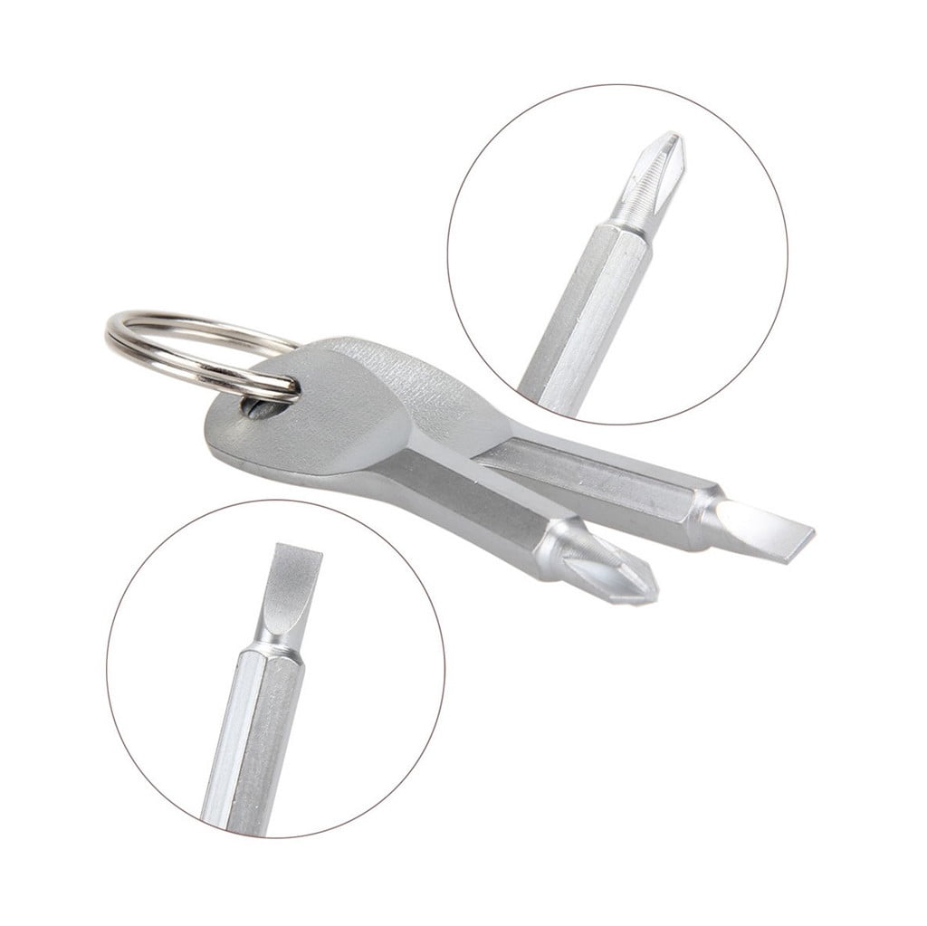 2Pcs/Set Multi Tool Key Ring Screwdriver Outdoor Pocket Tool Set With KeychainsH 