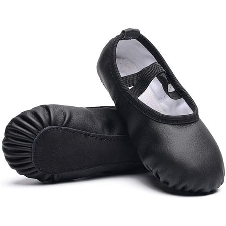 Full Sole Leather Ballet Shoes for Girls/Toddlers/Kids,Leather Ballet ...
