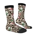 thumbnail image 2 of Goofa Leopard Dots Printed Men's Crew Socks, Soft Durable Breathable Moisture-Wicking with Odor Control Cotton socks, 2 of 9