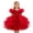 Red, variant on THDHVS Flower Girl Dress,Puff Sleeve Princess Party Gown Elegant Fashion Design for Girls Bridesmaid Birthday Dinner Stage Show,Girls Party Dress Pink 4-5 Years